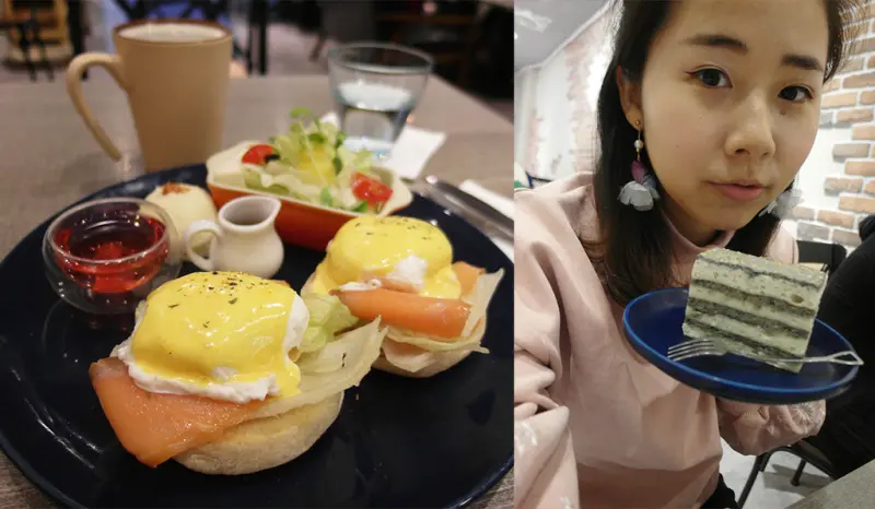 【三重美食】翻轉Flip 煙燻鮭魚班尼狄克蛋 黑芝麻天使蛋糕 有機豆腐和風沙拉 捷運菜寮站