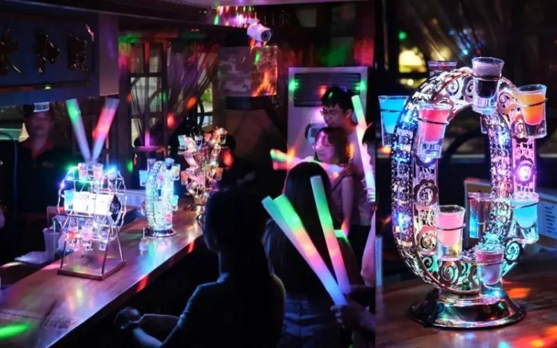 店小二串燒VS燒肉 當月壽星送浮誇七彩調酒！聯合國料理想吃什麼都有！