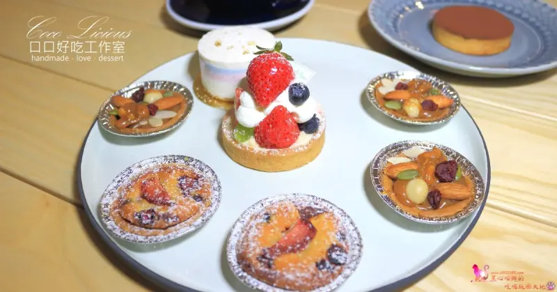 高雄新興區︱口口好吃工作室　吃過嗎？有著梔子花香的彩虹乳酪蛋糕～