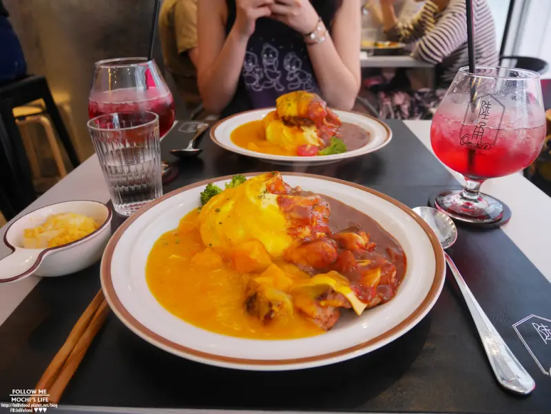 大安區美食｜南瓜雙醬咖哩「陸角Omurice」：店內裝潢像在東區小店用餐@捷運六張犁站(佐藤咖哩姊妹店)