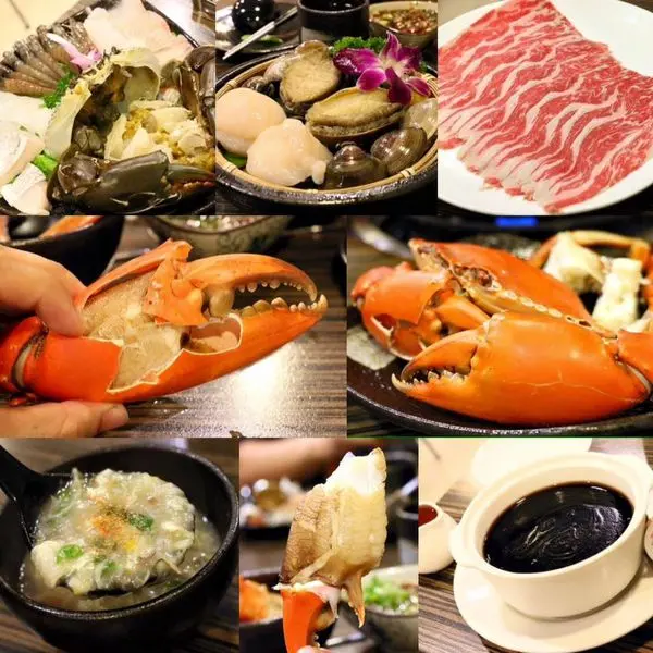 台北。松山～美味大沙公、海鮮拼盤、無骨牛小排。粥火鍋、香辣蟹、各式煲粥～十二籃粥火鍋