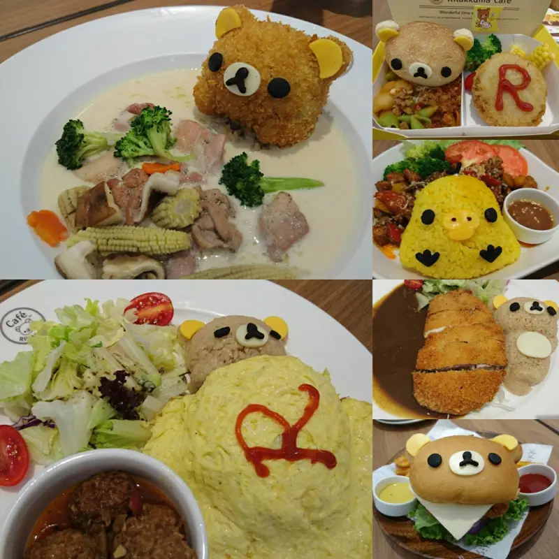 台中新光三越~Rilakkuma Cafe 拉拉熊咖啡廳~古錐的拉拉熊餐點捨不得吃下肚啦~超萌主題餐廳~              