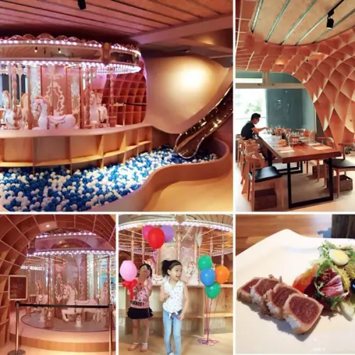 【內湖。親子】幸福100%夢幻華麗旋轉木馬 ♥︎ 設計感十足、質感精緻風格 ♥︎ Money Jump親食餐廳