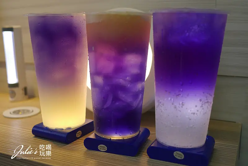 漸層飲料●台灣雷夢●蝶豆花檸檬冰茶(忠孝復興站)