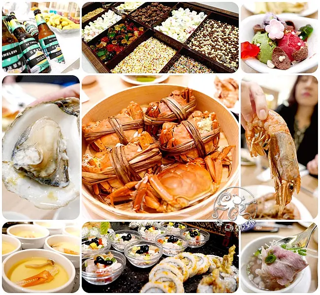 台北美食/捷運劍南站【豐FOOD】"趕蟹季"限定多款螃蟹料理吃到飽，只到11月底！除了天使紅蝦隨你吃，還有號稱比臉大的超級大生蠔