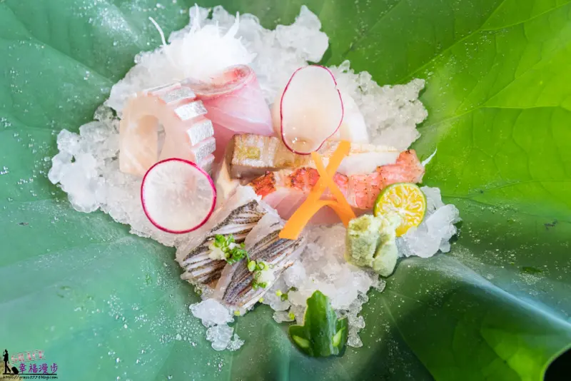 台中真月新日式料理|南屯台中--三種套餐組合食材新鮮美味，擺盤相當精緻很有夏天風格