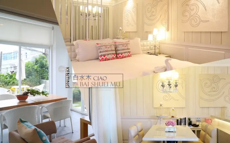 [屏東墾丁]白水木Ciao♥大坪數白色簡約質感雙人房♥雙人景觀大浴缸♥一分鐘到船帆石沙灘