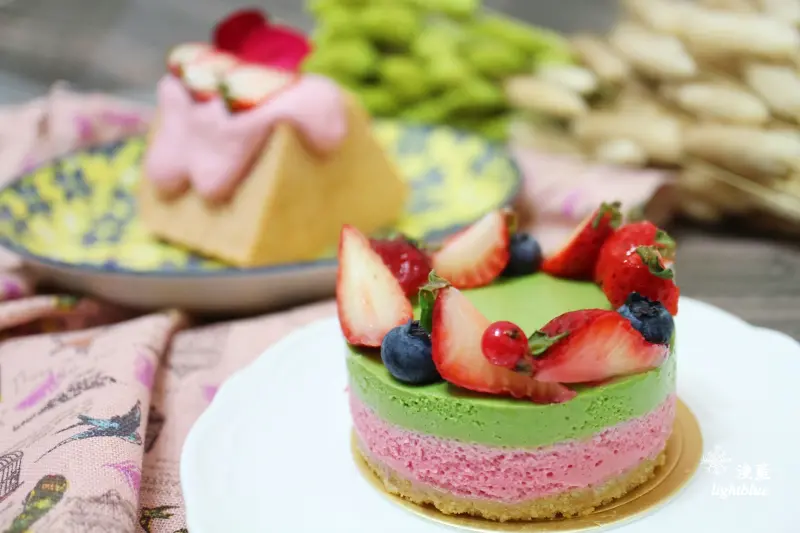 [ 民生社區美食 ] 淺藍 × BOKA～二訪草莓季，來吃美美的花圈與草莓戚風