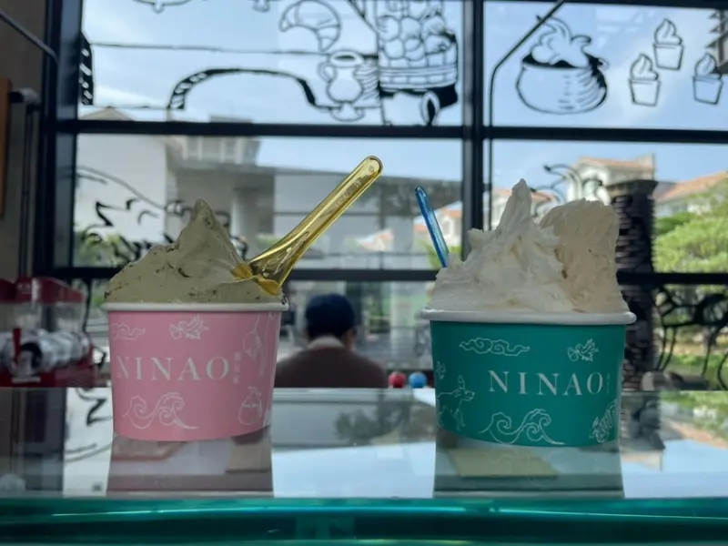 【台南 安平】炎炎夏日就是要去NINAO Gelato 蜷尾家 超好拍清水模冰淇淋店