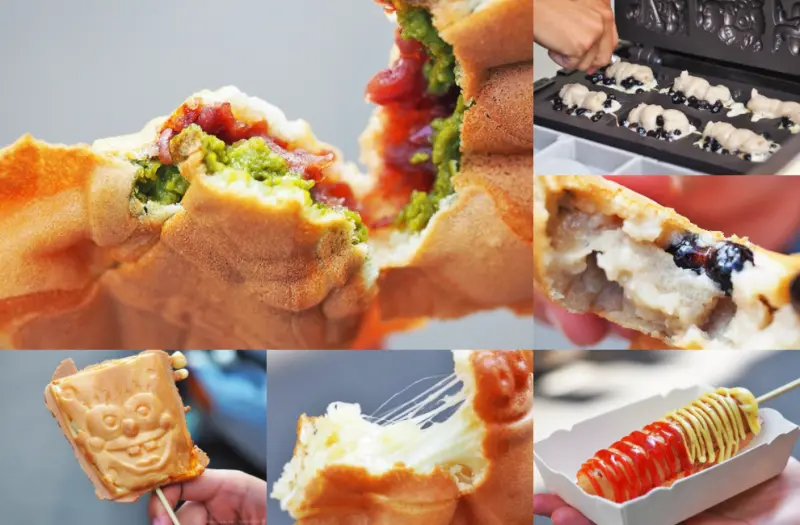 【逢甲夜市美食】小G脆皮雞蛋糕 有牽絲的乳酪起司、Q彈珍珠奶茶，還有香濃抹茶紅豆…逢甲口味超豐富的好吃雞蛋糕