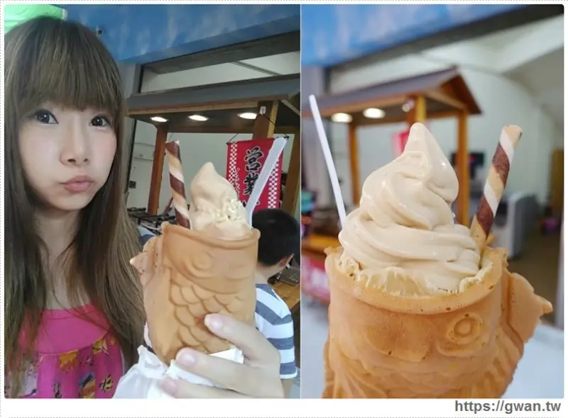 [台中美食] 鯛魚燒霜淇淋 — 韓國創意冰品|超吸睛的鯛魚燒霜淇淋，打卡買一送一喔