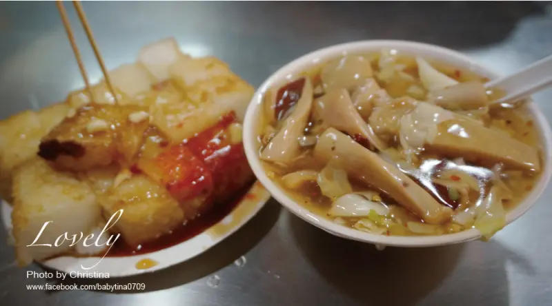 ♥板橋新埔美食♥黃石市場內料多實在～生炒魷魚&蘿蔔糕