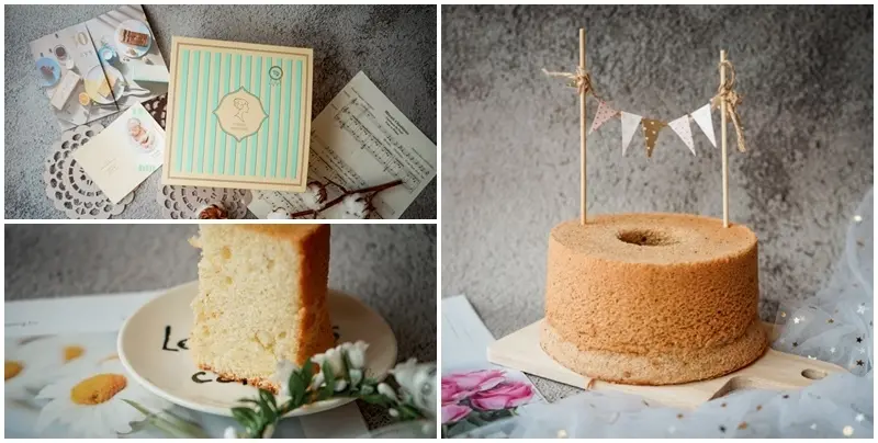 彌月蛋糕推薦-Candy Wedding 最愛戚風系列開箱 ▏鬆軟的戚風蛋糕在嘴裡跳躍。盒身小旗幟 讓彌月蛋糕化身派對蛋糕。彌月推薦/彌月禮盒