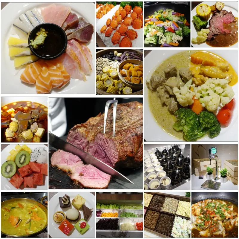 【台北中山區】♥豐FOOD．海陸百匯♥台北吃到餐廳推薦．超過200道料理．日式/中式/西式/泰式/燒味/港點/甜點一次滿足．讓美食帶你環遊世界!大直典華旗艦館一樓