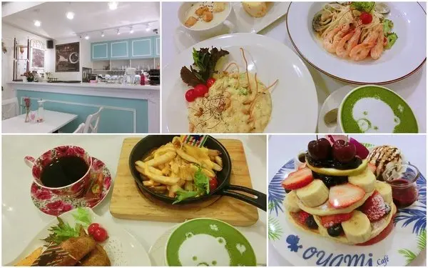 新北板橋美食新埔捷運站Oyami cafe法式鄉村風下午茶 鬆餅義大利麵 愛評網下午茶排行榜第一名 夏威夷鬆餅