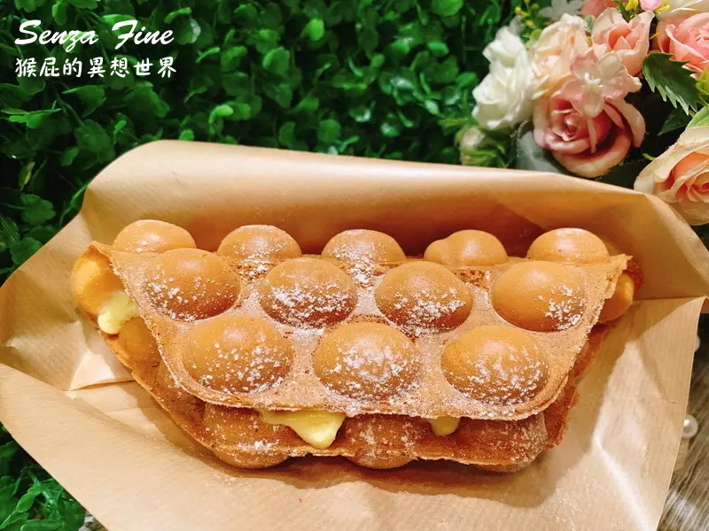 【台中美食】逢甲夜市美食Senza Fine夏妃手作義式冰淇淋！香港雞蛋仔超好吃！第二件半價！(IG打卡美食、台中美食) @猴屁的異想世界