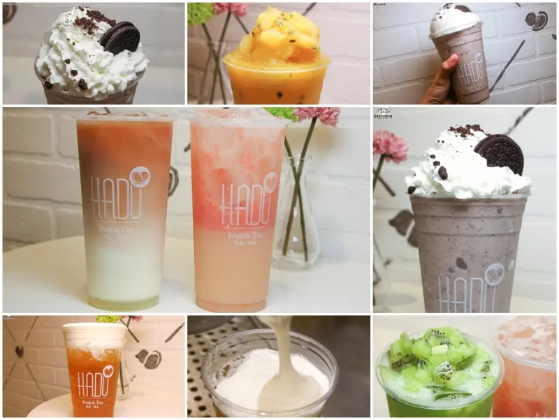 吃-左營。夢幻少女繽紛飲品，超萌哈朵果茶HADO，浪漫鹹甜芝士 X 戀愛酸V的鮮果冰沙
