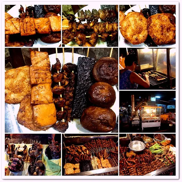 『桃園市宵夜』桃園大廟後無名碳烤攤●口味清淡桃園烤肉攤/在地人私藏宵夜口袋名單