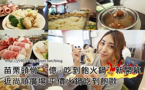 【好食分享】苗栗頭份 〝億 ‧ 吃到飽火鍋〞新開幕 近尚順廣場 平價火鍋吃到飽歐~