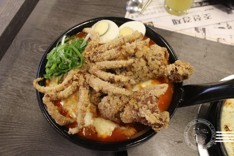 台中 北區。打啵G 起司年糕鍋(台中一中店)-起司魷魚年糕鍋，邪惡組合.超適合下酒!