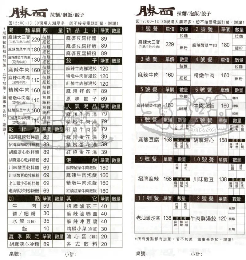 【台中日式拉麵推薦】勝面拉麵價位，菜單大公開!媲美麻辣鍋的好湯頭！台中西區公益路美食小吃旅遊景點推薦!