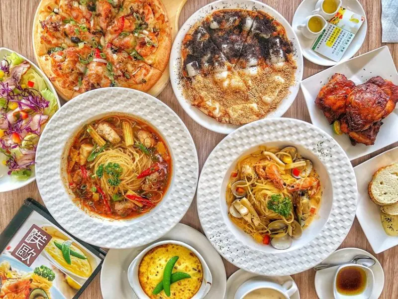 新竹推薦親子友善餐廳【芙歐Fullpasta義式餐廳】多種獨創義大利麵口味/焗烤/披薩 餐點選擇性豐富 新竹聚餐好選擇 新竹美食l 清大夜市 | 小白只饗ㄔ美食