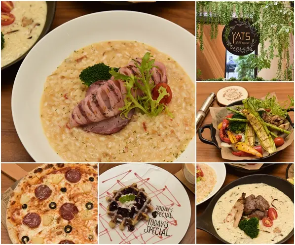 【食-新竹東區】 YSTS 葉子餐廳(二訪)❤香蒜吻仔魚風味燉飯搭爐烤小捲❤奶油野菇燉飯搭爐烤菲力❤YATS風味爐烤蔬菜❤伊比利肉腸披薩❤紅酒蔓越莓鬆餅❤鄰近COSTCO❤停車便利