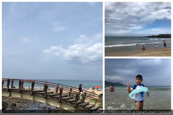 圓圓家出去玩-《新北景點》每到夏天就是去海邊，金沙灣海濱公園淺灘戲水踏浪玩到不想回家