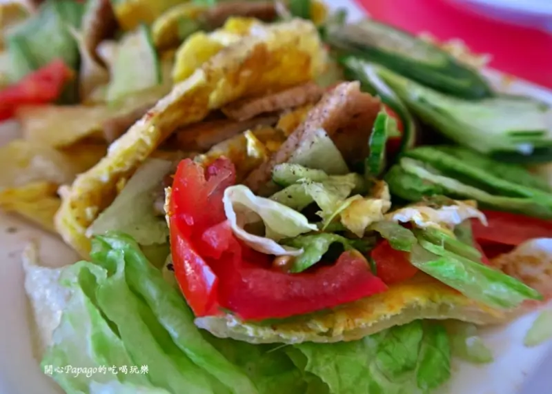 料多味美總匯蛋餅、貝果：【鄉村漢堡】（花蓮市美崙）