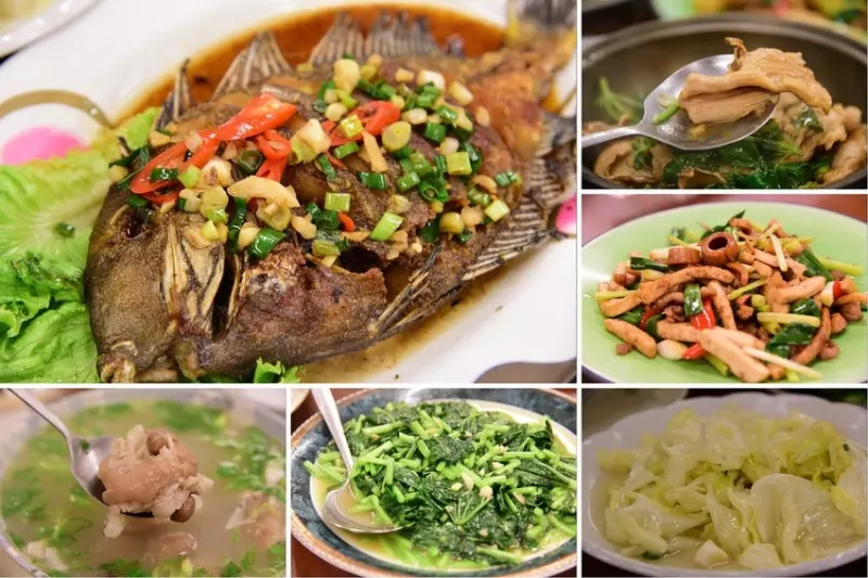 【屏東美食】恆春人的廚房-城外小館．美味的料理平價的消費/花生豬腳湯/客家小炒/三杯松坂/倒吊魚