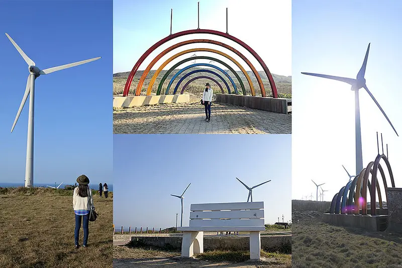 【國內旅遊。苗栗】海角樂園。看那一抹彩虹與海岸沿線的風力發電。FB、Instagram最新熱門打卡景點
