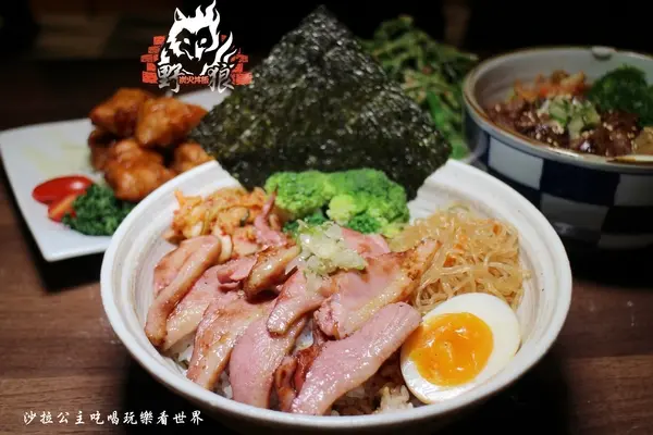 中山區日式丼飯『野狼炭火丼飯』白飯/味噌湯無限供應/捷運中山國中站
