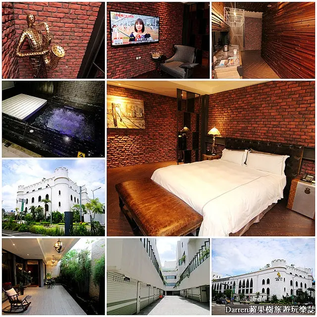 『台中住宿飯店推薦』芭蕾城市渡假旅店VillaBallet★歐洲古典城堡汽車旅館氣泡按摩浴缸泳池KTV一房一庭園主題房