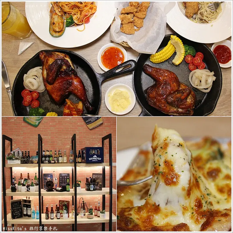 《食記》台中太平區‧克拉格烤雞CLUCK ROAST CHICKEN，美式工業復古氛圍的裝潢，推薦人氣烤雞皮薄多汁又入味，還有澎派海鮮的義大利麵，空間大適合多人聚會❤