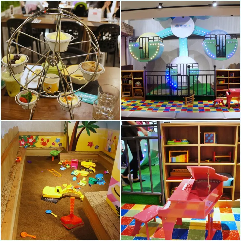 [三重 樂福LOVE親子餐廳]全台唯一室內摩天輪親子餐廳 決明子沙坑 夢幻木質廚房組  優質餐點優雅氣氛  大人來也可以吃飽又滿足