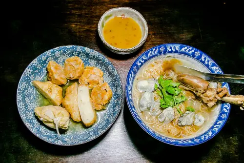 【宜蘭旅遊-礁溪美食】盛滿號 蚵仔麵線.關東煮.烤物