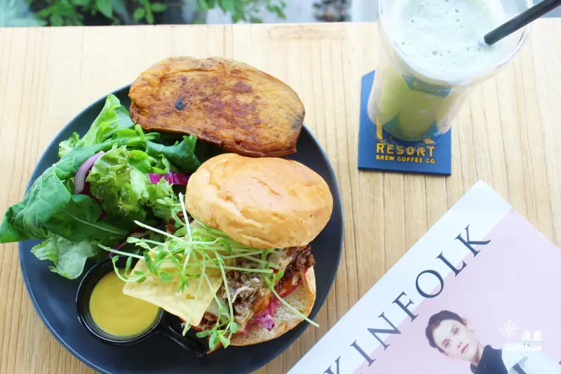 宜蘭美食：淺藍 × Resort Brew Coffee Co.～舒服自然慢食，份量足又美味的全日早午餐，豐盛三明治