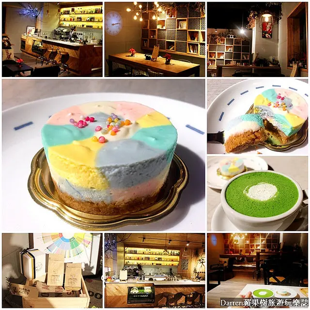 『桃園中壢下午茶』拾事咖啡★彩虹生乳酪甜點小巧可愛/抹茶控別錯過小山園抹茶歐蕾/文青風咖啡店無限制用餐時間不收服務費提供插座