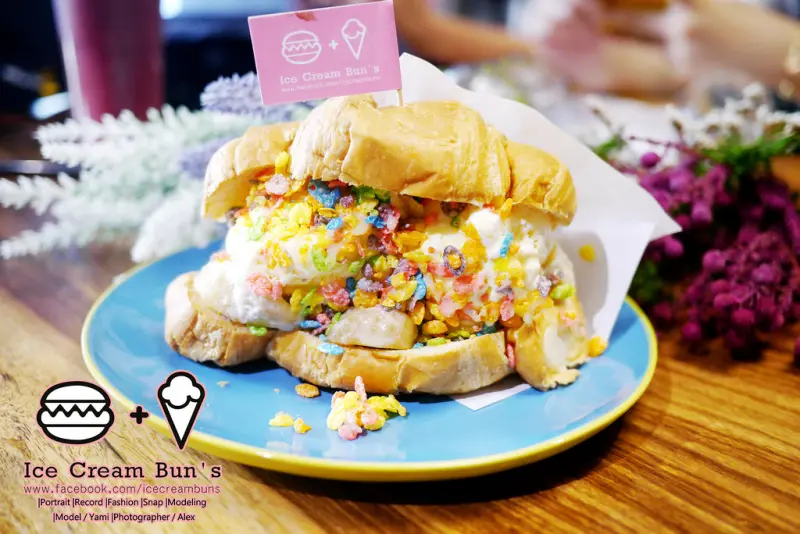 台中南屯區美食║ Ice Cream Buns漢堡冰淇淋 ►► IG必備隱藏版少女心繽紛打卡甜點和超健康飲料 x 不用跑墾丁台中就可以透心涼（文末熱門景點小整理）