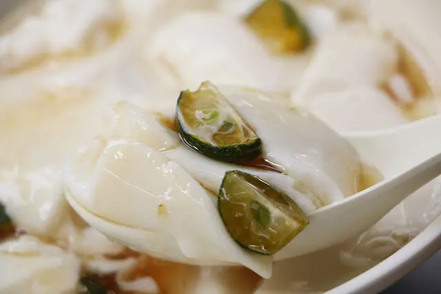 高雄 鹽埕。吳家金桔豆花，金桔與豆花完美組合