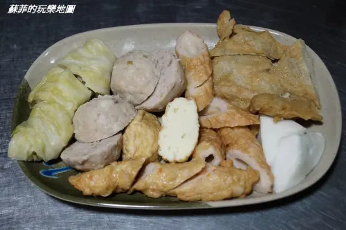 《捷運南京復興站關東煮美食》磚瓦臺  自製貢丸、高麗菜捲、燙青菜、蔬菜高湯  天然手作好味道            