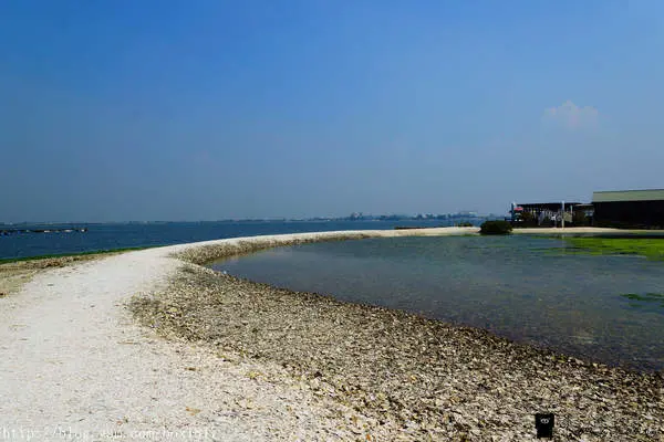 【屏東。東港】海中珍珠蚵殼島。蚵殼堆成的人造島。大鵬灣旅遊景點