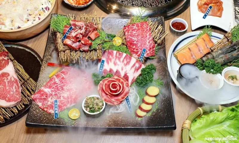 台中最仙和牛燒肉｜一次吃齊和牛肋眼、嫩肩、板腱、牛舌六種部位，當月壽星優惠送甜點