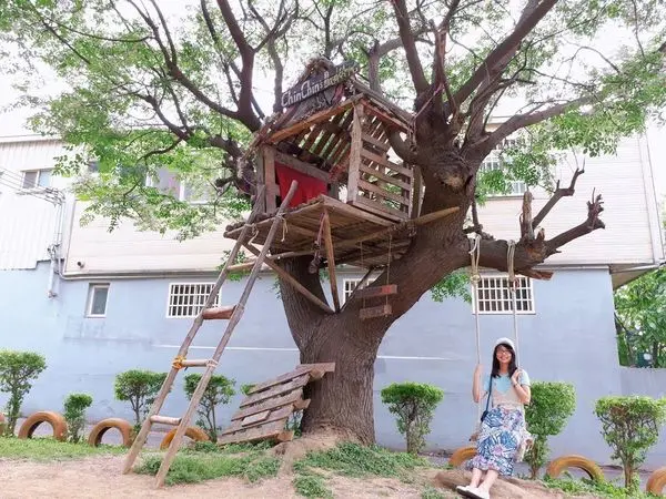 【飛行樹屋/晴心樹屋】食尚玩家推薦新竹超夯景點/2018新造景愛心涼亭、翅膀彩繪牆/季節限定苦楝花開-充滿香氣的晴心樹屋