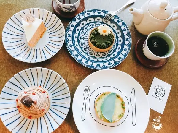 【台中南屯區。美食】夫妻臉 // 鄰近IKEA的低調甜點店兼寵物友善餐廳 (抹茶甘那許、寶島檸檬塔、泰式奶茶生乳酪、栗子蒙布朗)