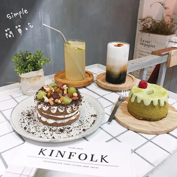 食記 新竹咖啡廳 / 甜點 Simple 簡單吃 神秘巷弄內的美味戚風 ♡愛亂吃女孩日記♡