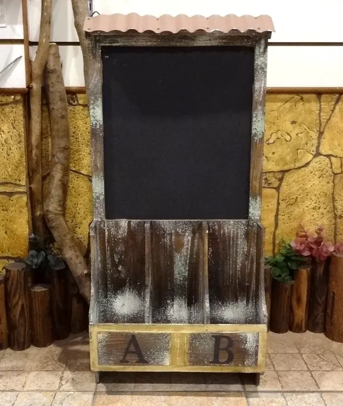 Bunny House~屋簷黑板收納架81-51100(仿舊.復古風.鄉村系.日本小屋.朽木藝術.與幸福空間風個相似)