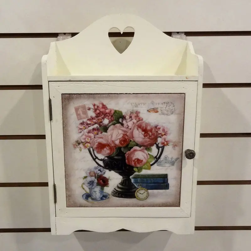 玫瑰鄉村鑰匙箱(彩繪磁磚.馬賽克.6勾.鑰匙盒.收納盒.手環.項鍊)