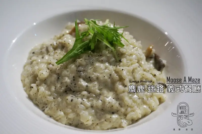 中和。永安市場│北歐風格小清新風格義式小酒館、適合IG打卡夢幻花藝、推薦松露奶油燉飯，低溫舒肥烹調鴨胸、牛小排：Moose A Maze 麋鹿·迷路 義式餐廳。