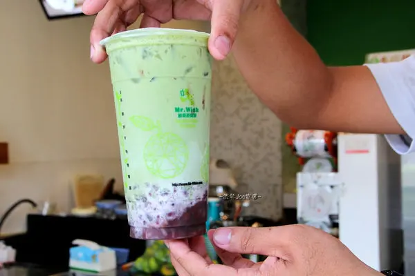 Mr.Wish，不讓五十嵐專美於前，推出抹茶系列~紅豆綿密，甜而不膩，抹茶清新脫俗。